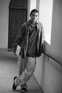 Student Standing in Corridor